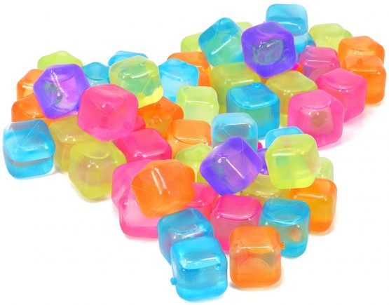 Invero 60x Pack of Reusable Fast Freeze Water Filled Ice Cubes - Ideal for Summer BBQ’s, Garden Parties or General Use