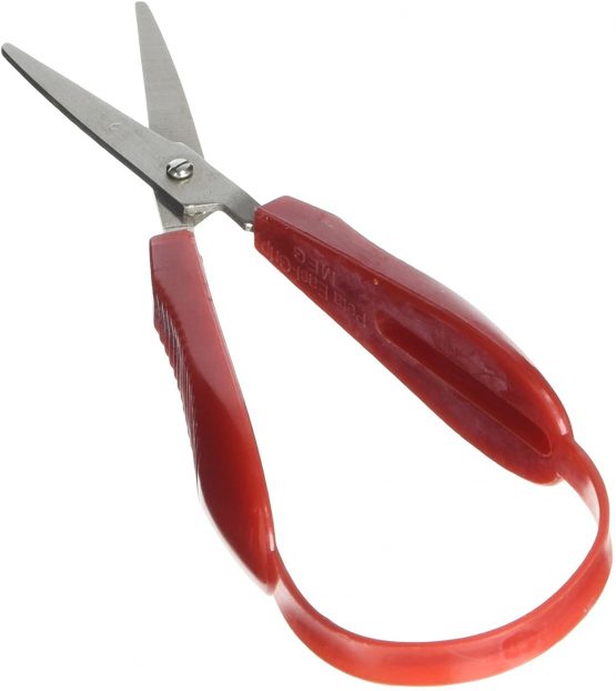 Sammons Preston Easi-Grip Scissors with Round Tip, Both Left and Right, 1" Blade, Lightweight and Easy to Use Scissors for Cutting, Scissors for Children and Disabled, Easy Grip Safe Handle Scissors