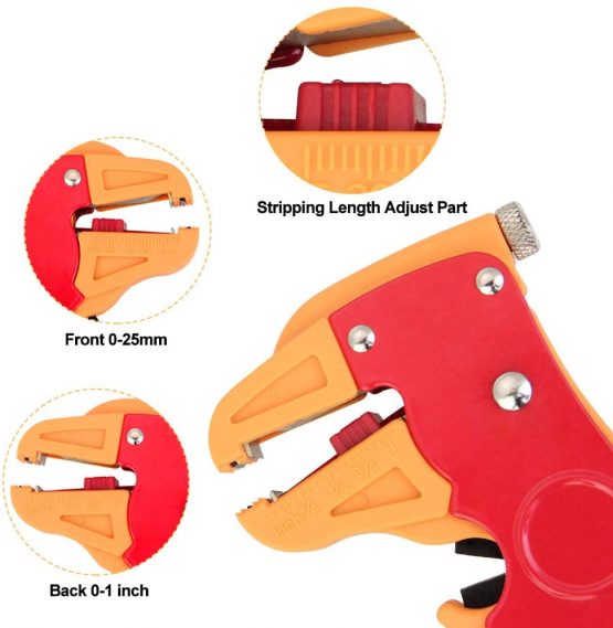 PERFETSELL Automatic Wire Stripper and Cutter,Adjustable Insulated Cable Wire Stripping Tool for Electronic and Automotive Repair - Image 2