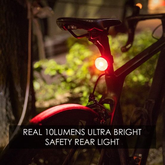Gaciron Bicycle Safety Taillight 10 lumens Bike Helmet Light Wearable, USB Rechargeable LED Cycling Rear Light with Reflector for Alarm, and Super Bright IPX6 waterproof Daily Commutes - Image 4
