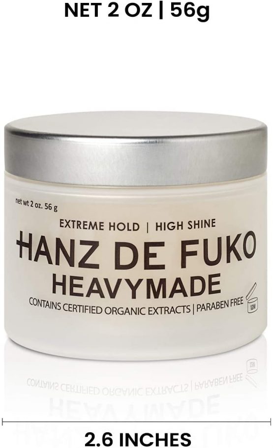 HANZ DE FUKO Heavymade Pomade | Premium Water-Based Styling Paste with Humidity-Resistant All-Day Hold | All Hair Types | 56g - Image 4