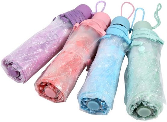 Zerodis 36 Inch Transparent Clear Foldable Umbrellas with Cherry Blossom for Wind and Heavy Rain - Image 4