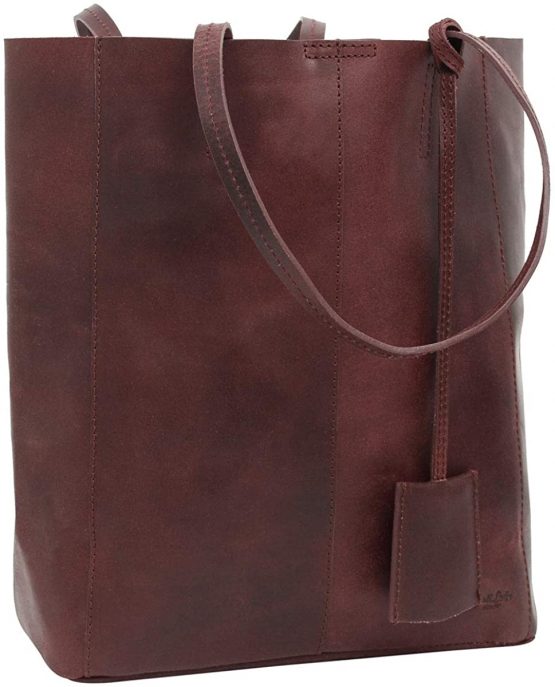 Gusti Handbag Leather Ladies Men big Cassidy Shopper 13L Shoulder Bag (Black, Wine Red, Brown)