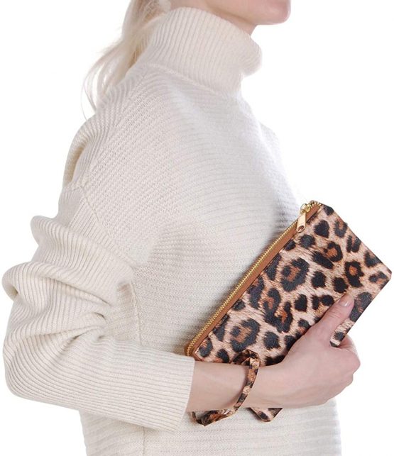 Humble Chic NY Vegan Leather Small Crossbody Bag or Wristlet Clutch Purse, Includes Adjustable Shoulder and Wrist Straps - Image 4