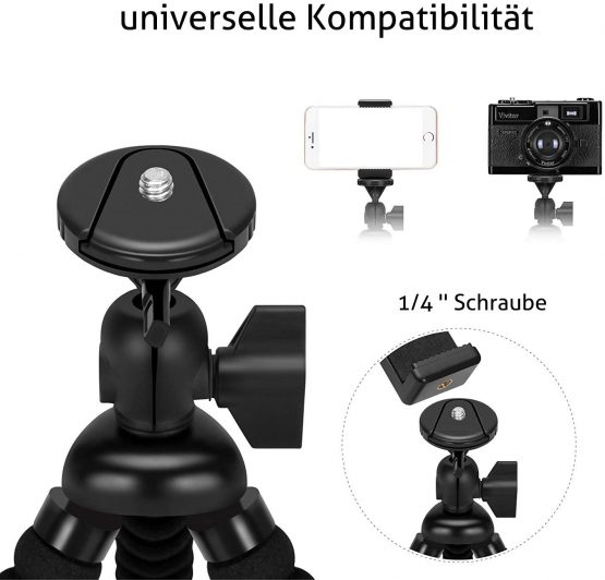 Ailun Phone Camera Tripod Mount/Stand,Compact Phone Holder,Compatible for iPhone 13 11 12 Pro Max mini and More Cellphone&Camera - Image 4