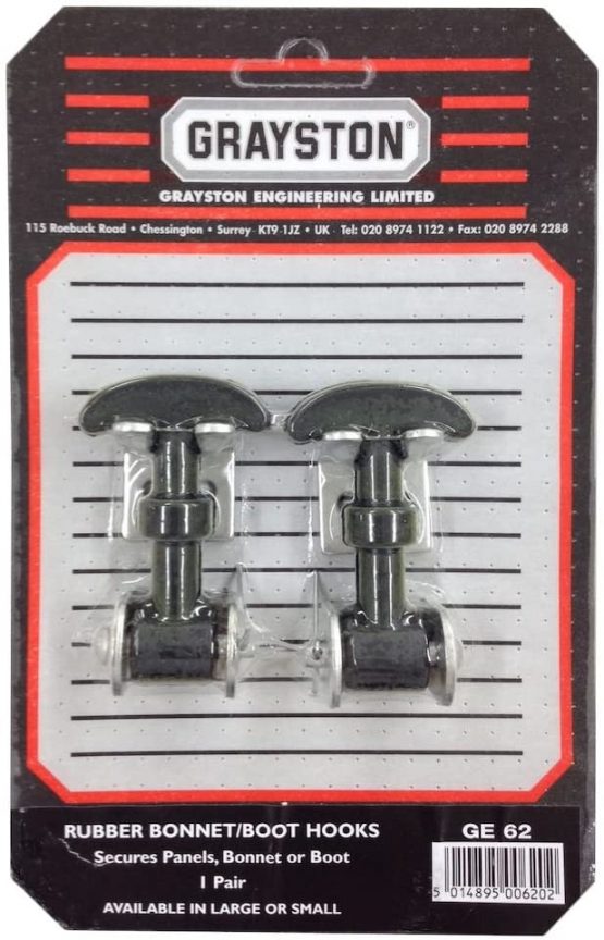 Set rubber bonnet hooks 'Small' 65mm