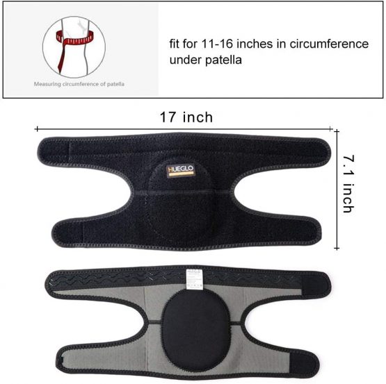 Hueglo Adjustable Protective Soft Sponge Dance Knee Pad for Women Girls, Stabilized Cushiony Breathable Knee Pads for Dancing/Yoga/Sports/Exercise/Volleyball 2Packs Dance Protector, Black M - Image 2