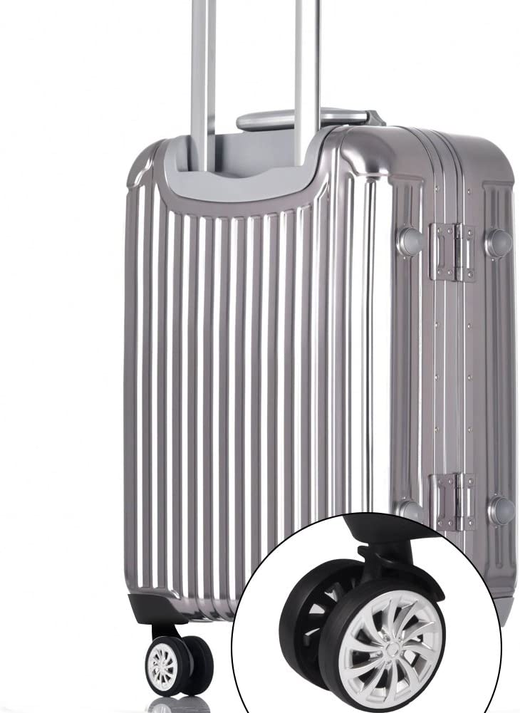2 Pieces Heavy Duty 55mm Rubber Swivel Castor Wheels - Trolley Furniture Caster, Luggage Travel Suitcase Wheels - Image 4