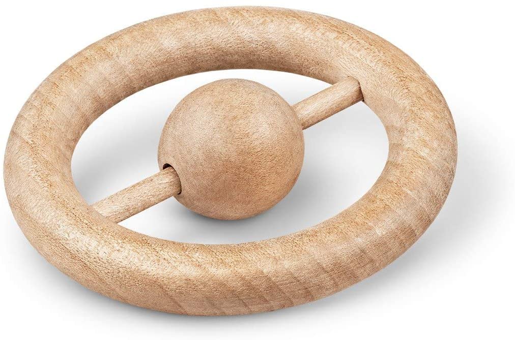Kay Bojesen Wooden Rattle, Brown, 8 x 8 cm, 8 x 8 x cm