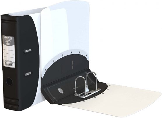 Hermes 832001 A4 60mm Lever Arch File Heavy Duty Capacity - Black