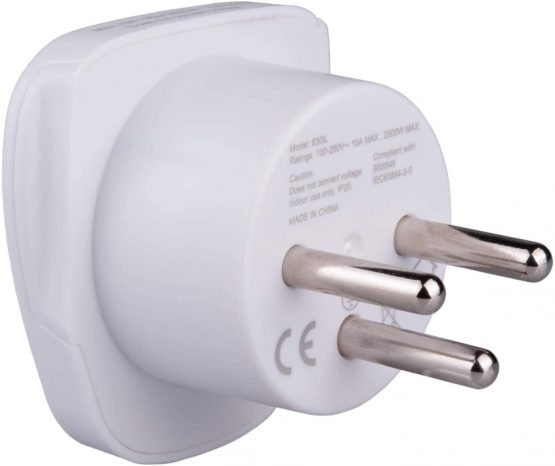 Israel Adapter Travel Type H Plug to UK, US USA American, AUS Australia, EU Europe European, Asia, China, Canada, Japan, Thailand, Ireland Adaptor Universal Worldwide Socket International 3 Pin Prong - Image 3