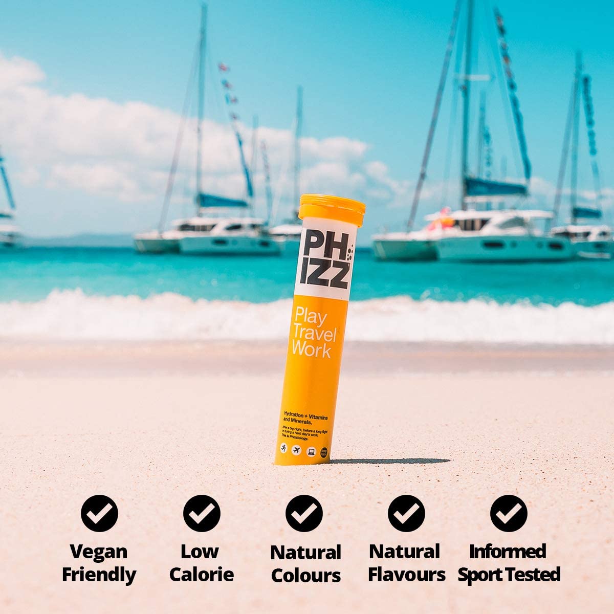 Phizz Electrolytes, Multivitamin & Hydration Tablets, 20 Effervescent Rehydration Electrolyte Tablets, 18 Vitamins & Minerals - Image 3