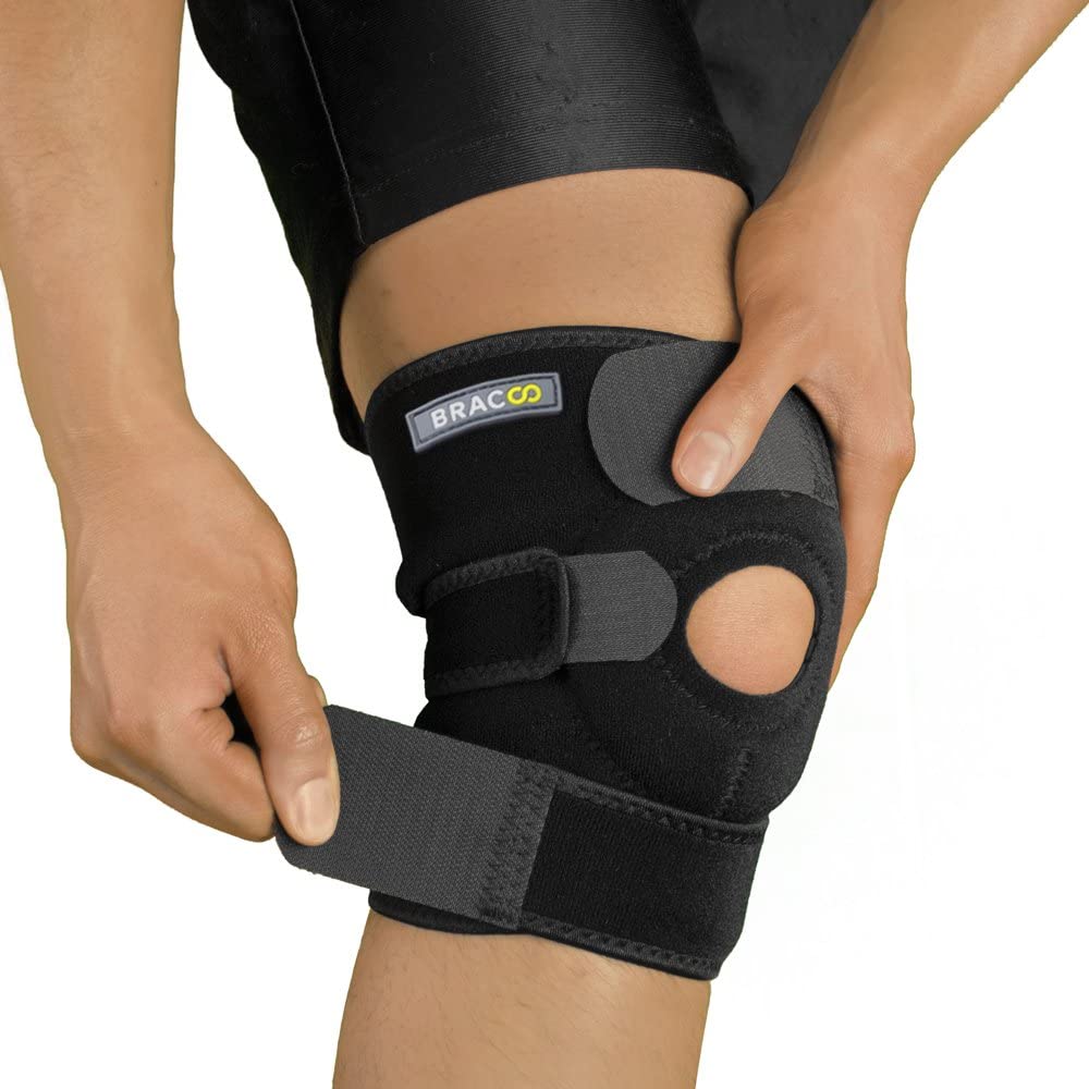 BRACOO Adjustable Compression Knee Support with Patellar Pad for Men & Women, Knee Brace Sleeve for Arthritis Runner's Knee