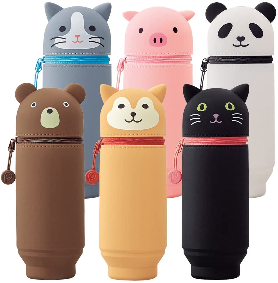 LIHIT LAB Kawaii Japanese Panda Large Stand Up Pencil Case for School Office College Cute School Supplies - Image 2