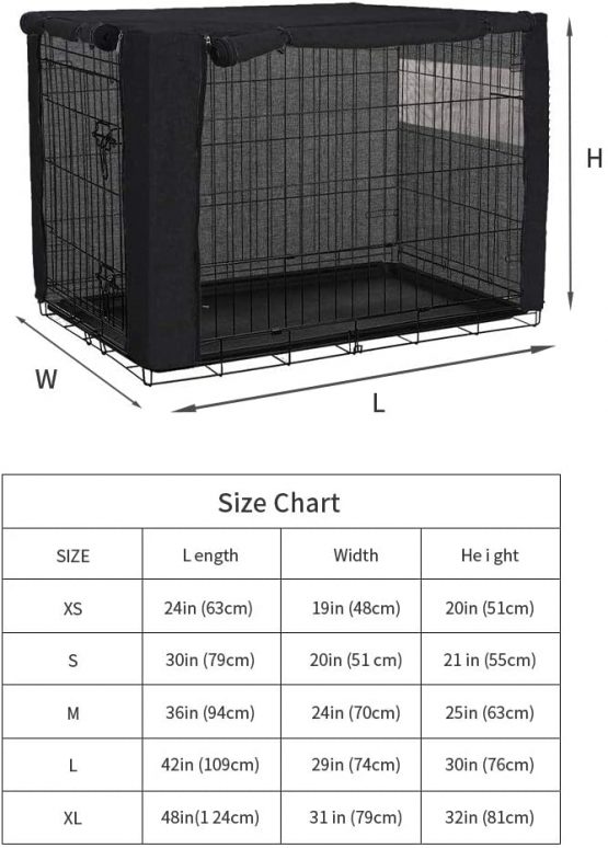 chengsan Dog Crate Cover for Wire Crates, Durable Polyester Windproof Pet Kennel Covers (Cover Only,30 Inch) - Image 3