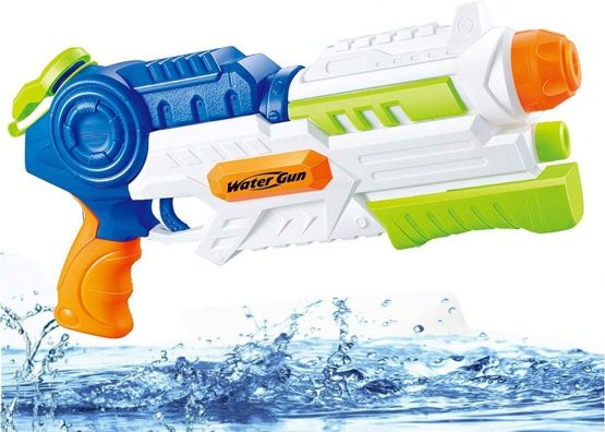 QS Super Water Gun Soaker Squirt 1200ML Capacity 32ft Long Range Water Blaster Outdoor Beach Garden Activity & Boys Girls Adults(Blue)
