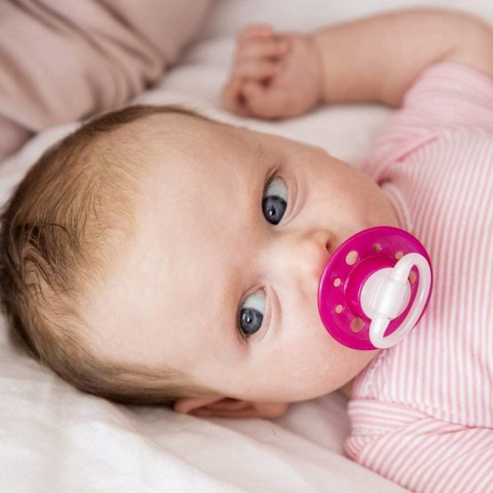 NIP Cherry Round Dummies Pack of 4 Plain Set from Birth / Size 1 / 0-6 Months / Neutral Mix - Image 2