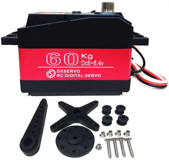 ANNIMOS 60KG Digital Servo 8.4V High Voltage Stainless Steel Gear Large Torque High Speed Waterproof 1/5 Baja Servos - 270 Degrees