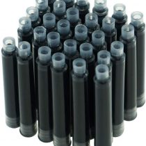 Hongdian Fountain Pen Ink Cartridges Black Color Set, Pack of 30 Ink Refill Cartridges, 3.4 mm Bore Diameter