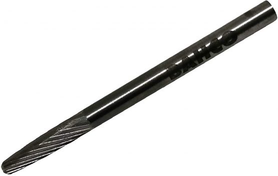 Bahco G0313F03 PAG0313F03 Tungsten Carbide Fine Rotation Burr in Bullet Shape with 18 Tooth, Silver