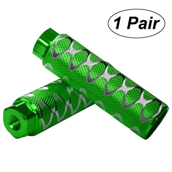 Bike Pegs, Helaryfreemear 2Pcs Aluminum Alloy Anti-Skid Lead Foot BMX Pegs Fit 3/8 inch Axles (Purple)