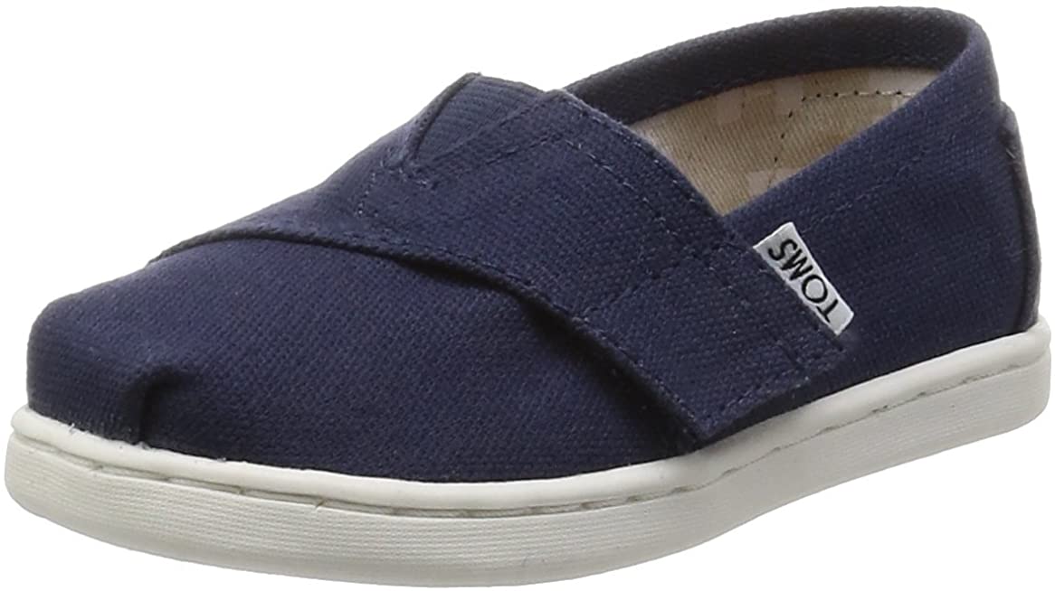 TOMS Unisex Kids Tiny Alpargata Loafer Flat, Navy, 3 UK Child, Navy 001