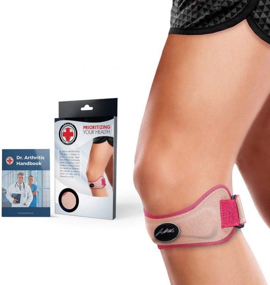 Doctor Developed Patella Tendon Strap / Knee Strap / Brace And Handbook —guaranteed Relief For Patellar Tendonitis (Jumper’s Knee), Pfps (Runner’s Knee), Itbs, Chondromalacia, Patellar Tracking (Pink)