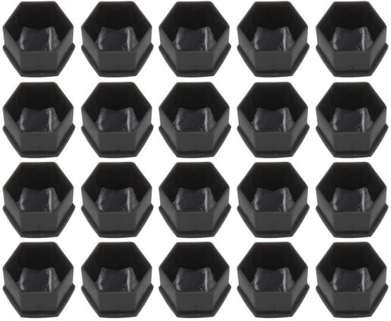 Gebildet 20 Pieces Wheel Nut Cap 21mm, Wheel Bolt Nut Caps Covers, Hexagonal Tire Nut Covers with Removal Tool Set for Cars, Black - Image 2