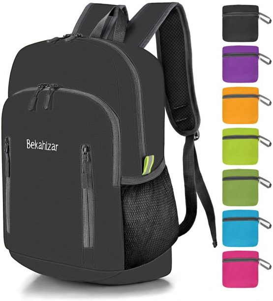 Bekahizar 20L Ultra Lightweight Backpack Foldable Hiking Daypack Rucksack Water Resistant Travel Day Bag for Men Women Kids Outdoor Camping Mountaineering Walking Cycling Climbing