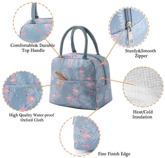 Insulated Lunch Bag Tote Bag for Women Wide Open Insulated Cooler Bag Water-Resistant Thermal Leak-Proof Lunch Organizer for Men Girls Children Outdoor Picnic Work - Image 2