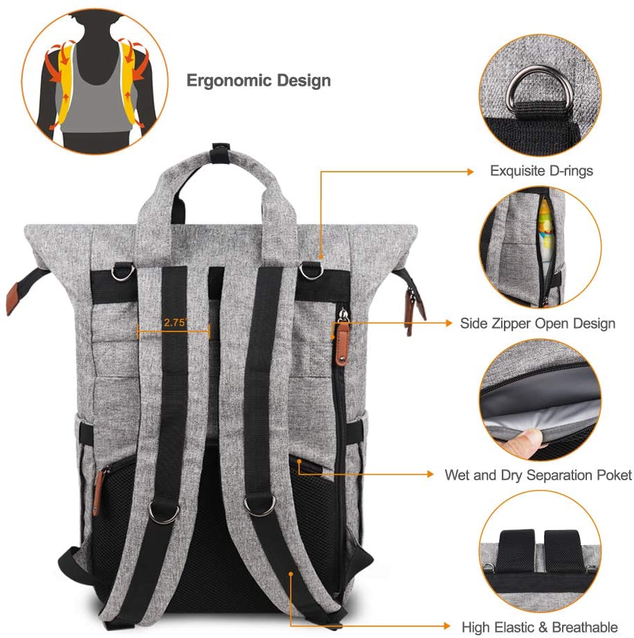 hafmall changing bag backpack