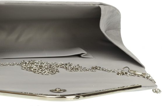 Girly Handbags Envelope Clutch Bag - Grey - Image 3