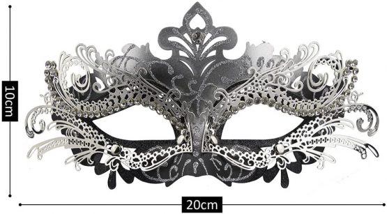 Couple Masquerade Metal Masks Venetian Halloween Costume Mask Mardi Gras Mask - Image 4