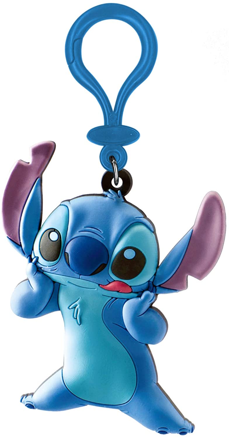 Disney Lilo & Stitch Soft Touch PVC Key Ring: Stitch, Multicoloured, 5.7 x 0.5 x 8.9 centimetres