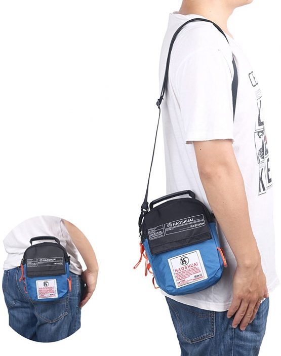 JAKAGO Waterproof Shoulder Bag Universal Small Messenger Bag Handbag Mobile Phone Pouch Cross Body Bag Belt Purse with Shoulder Strap for Outdoor Sport Travel Hiking Camping - Image 4