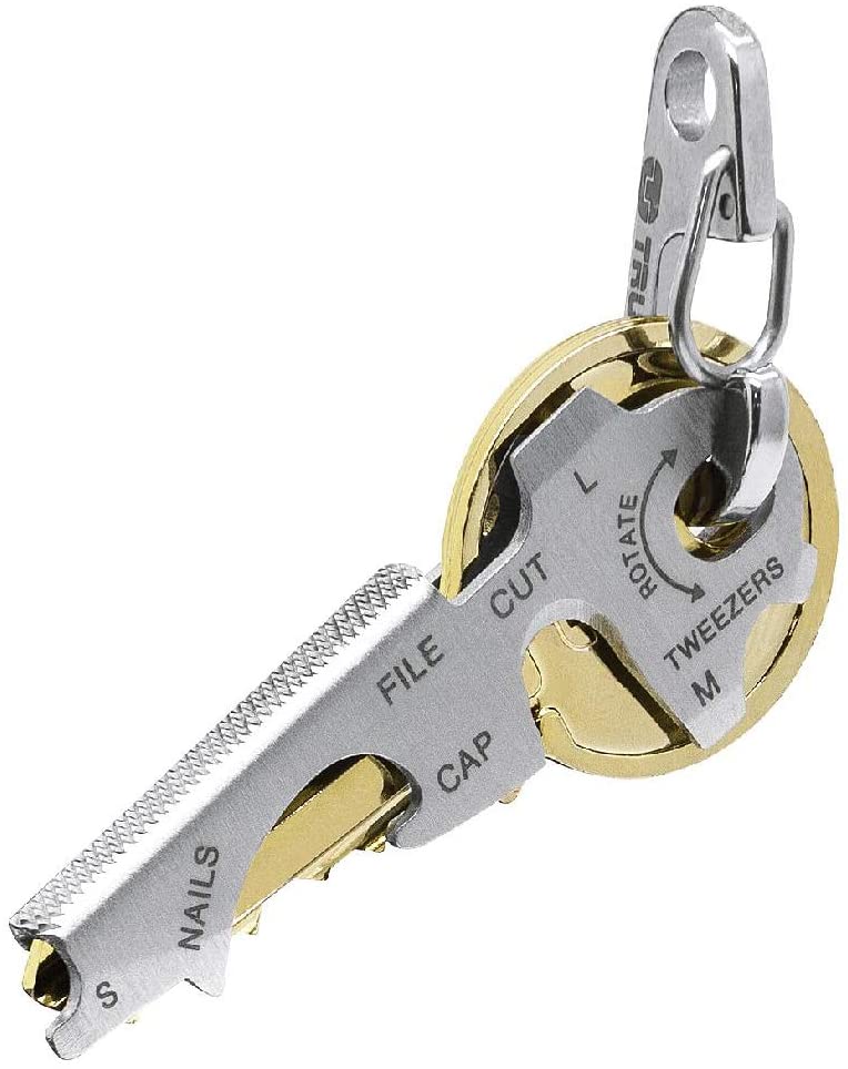 True Utility Stainless Steel Keyring Multi Tool, 8 Daily Tools In 1, Flight Safe Box Cutter Knife Blade, Large - Image 3
