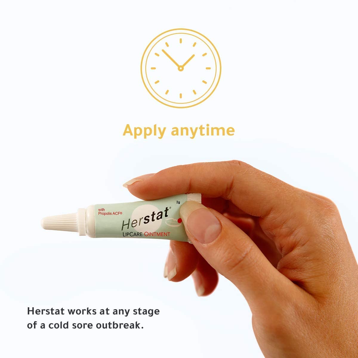 Herstat Cold Sore Cream, Clear, Small - Image 2