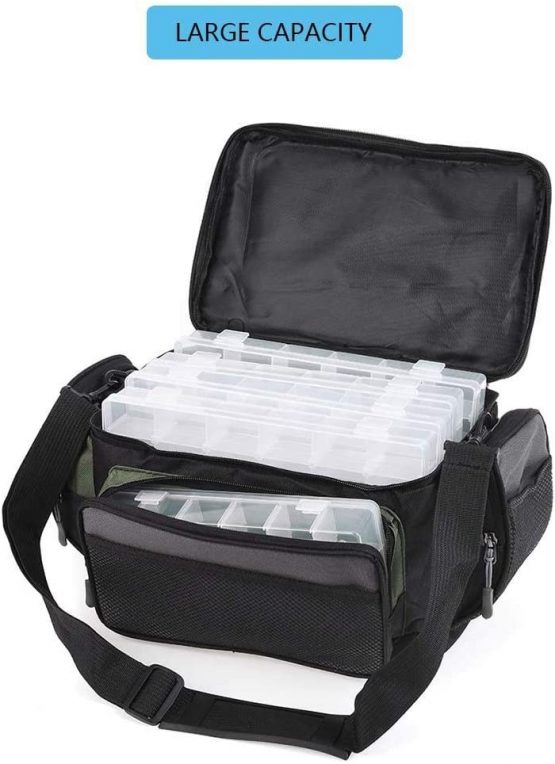 Fishing Storage Bag, Wear-resistant Fishing Lures Bag with Adjustable Belt Fishing Tackle Accessory - Image 4