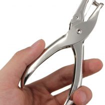 Brillaint Style Single Hole Punch Single Hole Pliers Punch One Hole Chrome Metal Perforator - 10 Sheet Capacity