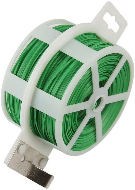 Shintop Garden Plant Ties, 328 Feet Twist Ties with Cutter, Garden Wire for Gardening, Home, Office (Green)
