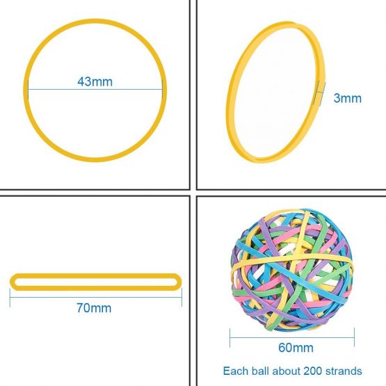 NBEADS 5 Rolls 600 Pcs Colorful Rubber Band Balls, Elastic Stretchable Bands for Hair, Arts and Crafts and Document Organizing - Image 2