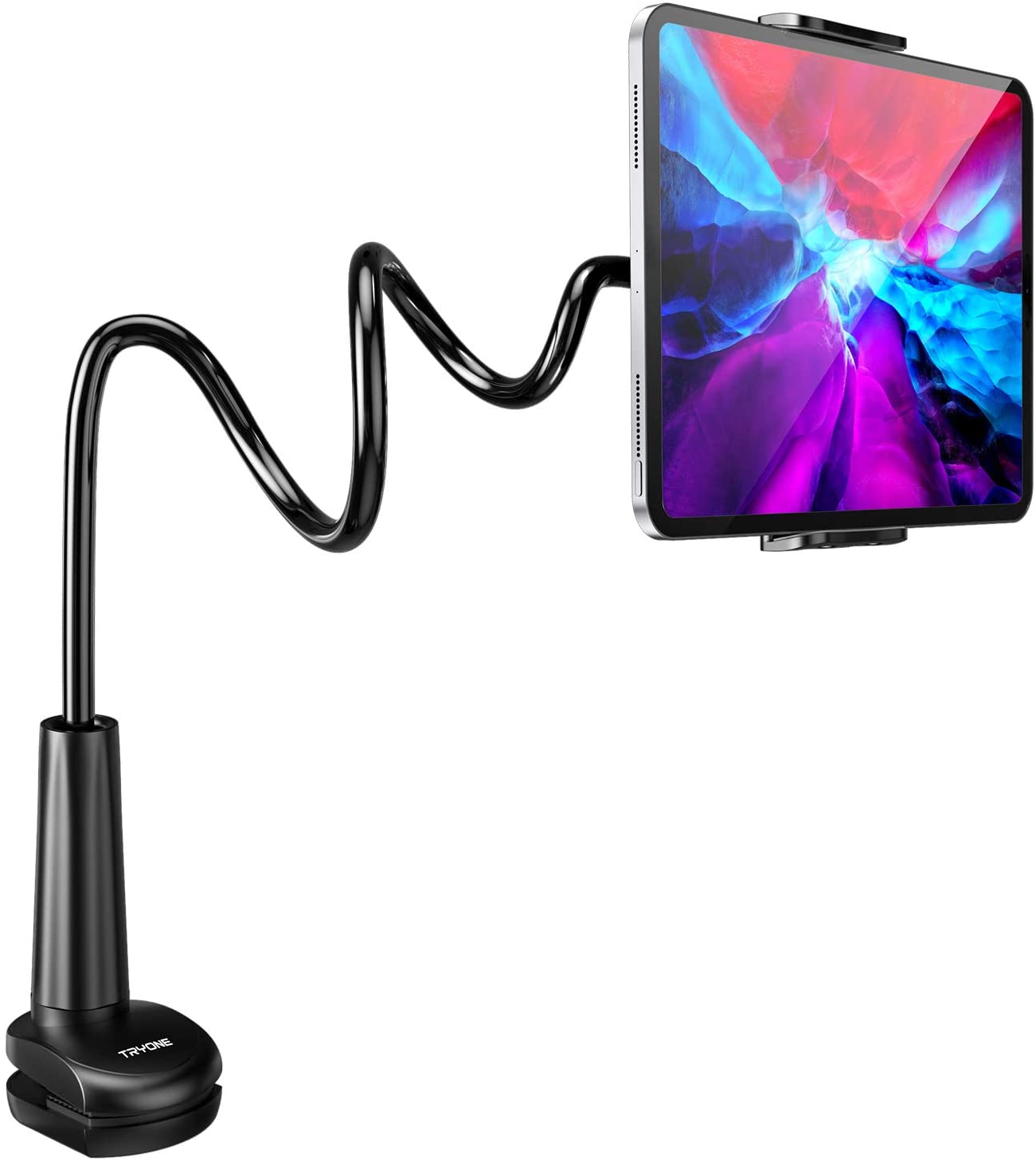 Gooseneck Tablet Holder Stand for Bed: Tryone Adjustable Flexible