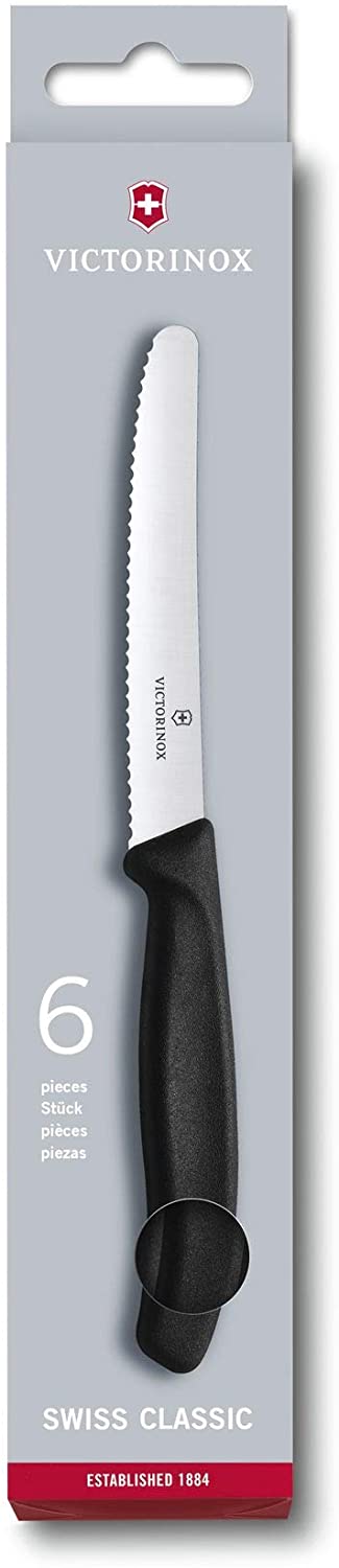 Victorinox Swiss Classic, Breakfast Knife, Bread roll Knife, Sharp Blade, Serrated Edge, 11 cm, Plastic Handle - Image 4