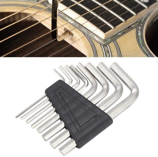 Dilwe Guitar Allen Wrench, 8 PCS Allen Key Wrench Set Repair Tool for Locking Hexagonal Screws … - Image 3