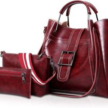 NICOLE&DORIS Fashion women Pu Leather Handbag+Shoulder Bag+Purse 3pcs Bag Tote for girl
