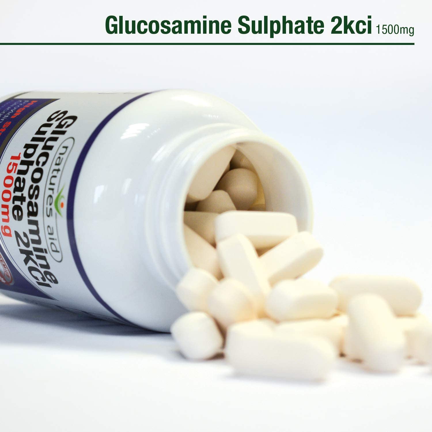 Natures Aid Glucosamine Sulphate 1500mg 90 Tablets, High Strength, Salt-Free, Supports Joint Health, Mobility, Flexibility - Image 2