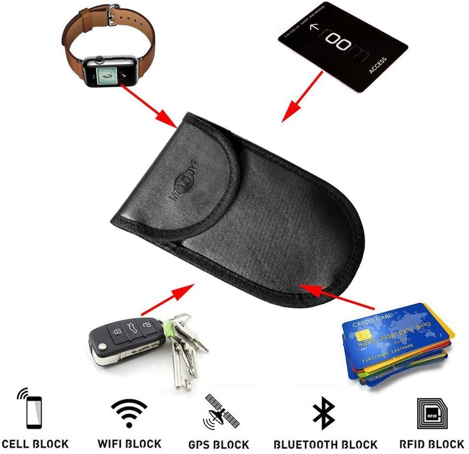 MONOJOY 2 X Car Key Signal Blocker Pouch, Faraday Bag for Car Keys RFID Key Pouch, Keyless Signal Blocking Key Case - Image 4