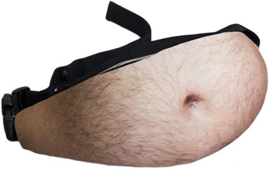 Dad Bag Fake Belly Waist Pack Unisex Fanny Pack Stash Sport Bags with Adjustable Belt (Fleshcolor)