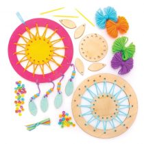 Baker Ross AW601 Wooden Dream Catcher Kit, Dreamcatchers for Kids to Make, Personalise and Display for Arts and Crafts Activities (Pack of 4)