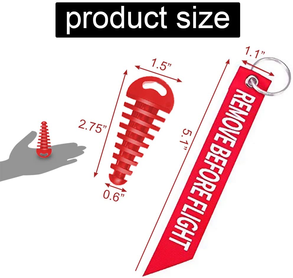 DEALIKEE Red 0.6"-1.5" Muffler Exhaust Wash Plug - Image 3